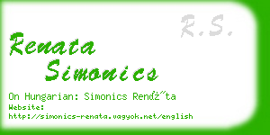 renata simonics business card